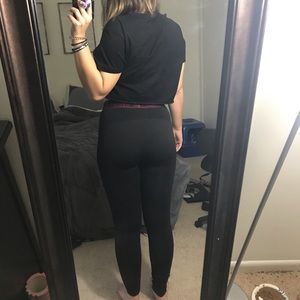 Black and maroon my protein leggings